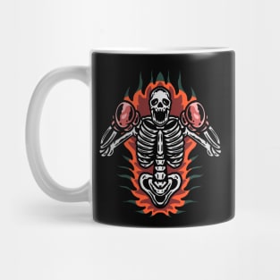 boxing skull tattoo Mug